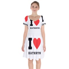 I Love Kathryn Short Sleeve Bardot Dress by ilovewhateva