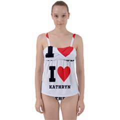 I Love Kathryn Twist Front Tankini Set by ilovewhateva