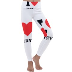 I Love Kathryn Kids  Lightweight Velour Classic Yoga Leggings by ilovewhateva