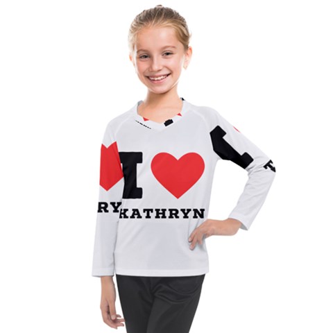 I Love Kathryn Kids  Long Mesh Tee by ilovewhateva