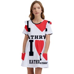 I Love Kathryn Kids  Frilly Sleeves Pocket Dress by ilovewhateva