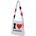 I love Madison  Zipper Messenger Bag View2