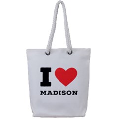 I Love Madison  Full Print Rope Handle Tote (small) by ilovewhateva