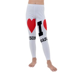 I Love Madison  Kids  Lightweight Velour Leggings by ilovewhateva