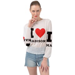 I Love Madison  Banded Bottom Chiffon Top by ilovewhateva