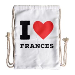 I Love Frances  Drawstring Bag (large) by ilovewhateva