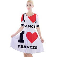 I Love Frances  Quarter Sleeve A-line Dress by ilovewhateva