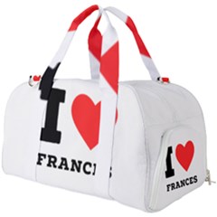 I Love Frances  Burner Gym Duffel Bag by ilovewhateva