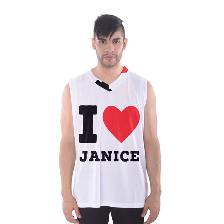 I love janice Men s Basketball Tank Top