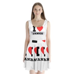 I Love Janice Split Back Mini Dress  by ilovewhateva