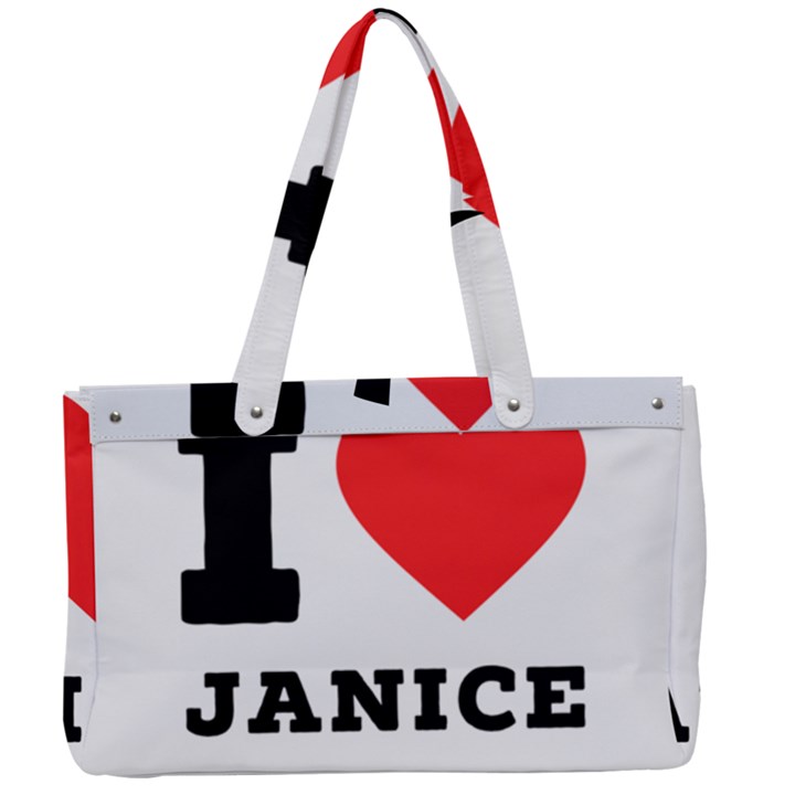 I love janice Canvas Work Bag