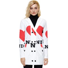 I Love Janice Button Up Hooded Coat  by ilovewhateva