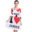 I love janice Quarter Sleeve Waist Band Dress View1