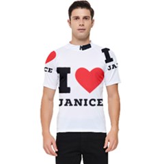 I Love Janice Men s Short Sleeve Rash Guard by ilovewhateva