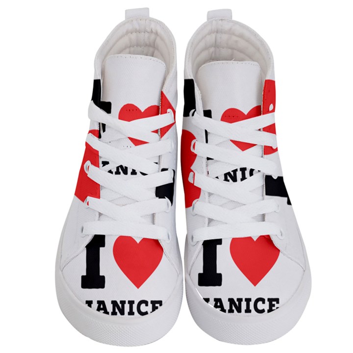 I love janice Kids  Hi-Top Skate Sneakers