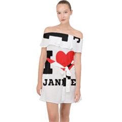 I Love Janice Off Shoulder Chiffon Dress by ilovewhateva