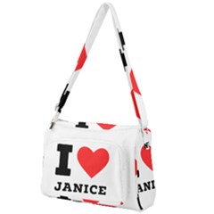 I Love Janice Front Pocket Crossbody Bag by ilovewhateva