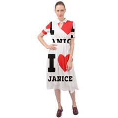 I Love Janice Keyhole Neckline Chiffon Dress by ilovewhateva