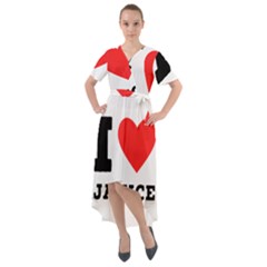 I Love Janice Front Wrap High Low Dress by ilovewhateva