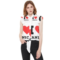 I Love Janice Frill Detail Shirt by ilovewhateva