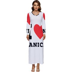 I Love Janice Long Sleeve Longline Maxi Dress by ilovewhateva