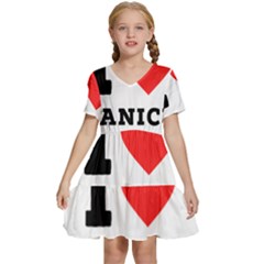 I Love Janice Kids  Short Sleeve Tiered Mini Dress by ilovewhateva