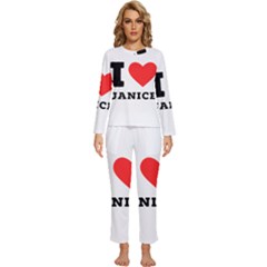 I Love Janice Womens  Long Sleeve Lightweight Pajamas Set by ilovewhateva