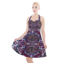 Blend Iv Halter Party Swing Dress  by kaleidomarblingart