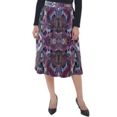 Blend Iv Classic Velour Midi Skirt  by kaleidomarblingart