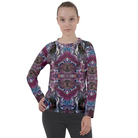 Blend Iv Women s Long Sleeve Raglan Tee by kaleidomarblingart