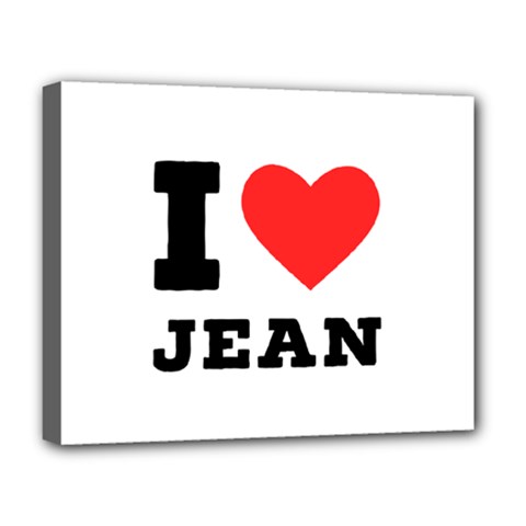 I Love Jean Deluxe Canvas 20  X 16  (stretched) by ilovewhateva