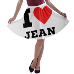 I Love Jean A-line Skater Skirt by ilovewhateva