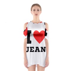 I Love Jean Shoulder Cutout One Piece Dress by ilovewhateva