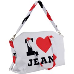 I Love Jean Canvas Crossbody Bag by ilovewhateva