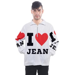 I Love Jean Men s Half Zip Pullover