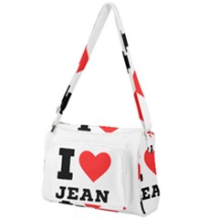 I Love Jean Front Pocket Crossbody Bag by ilovewhateva