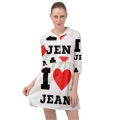 I Love Jean Mini Skater Shirt Dress by ilovewhateva