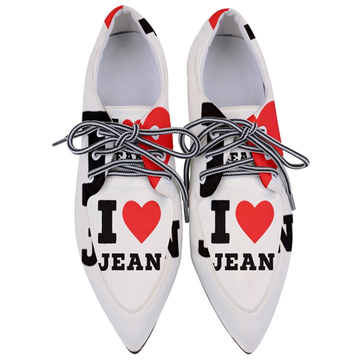 I love jean Pointed Oxford Shoes