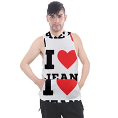 I Love Jean Men s Sleeveless Hoodie by ilovewhateva