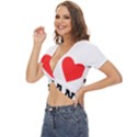 I love jean Twist Front Crop Top View2