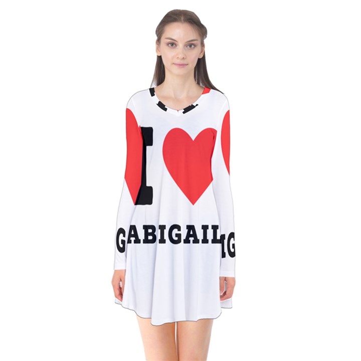 I love Abigail  Long Sleeve V-neck Flare Dress