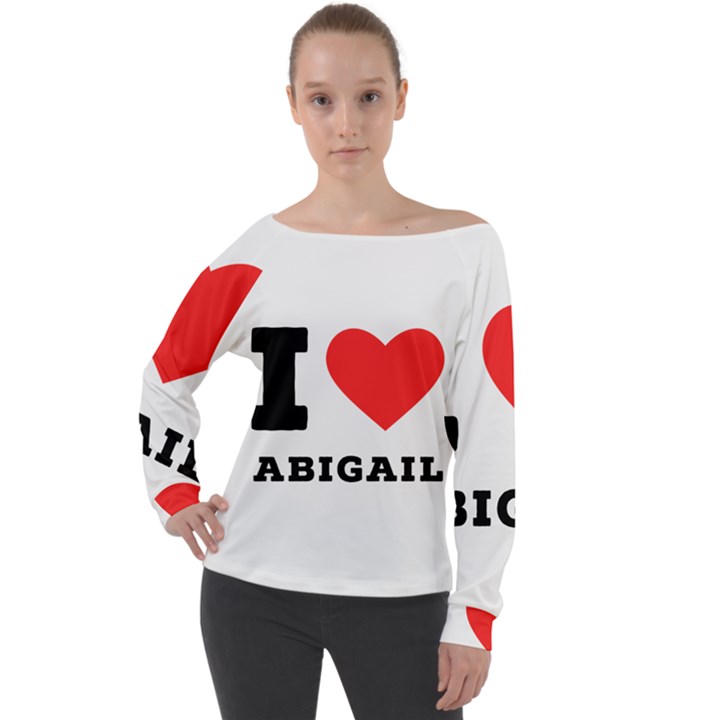 I love Abigail  Off Shoulder Long Sleeve Velour Top