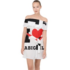 I Love Abigail  Off Shoulder Chiffon Dress by ilovewhateva