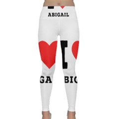 I Love Abigail  Lightweight Velour Classic Yoga Leggings by ilovewhateva