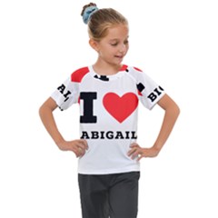 I Love Abigail  Kids  Mesh Piece Tee