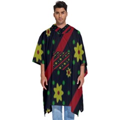 Background Pattern Texture Design Men s Hooded Rain Ponchos