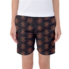 Pattern Floral Texture Icons Women s Basketball Shorts by Semog4