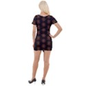 Pattern Floral Texture Icons Short Sleeve Asymmetric Mini Dress View2