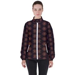 Pattern Floral Texture Icons Women s High Neck Windbreaker by Semog4