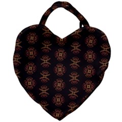 Pattern Floral Texture Icons Giant Heart Shaped Tote